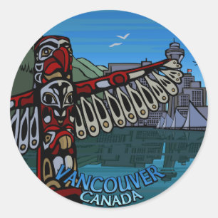Vancouver Canada Stickers Native Art Souvenir Gesc
