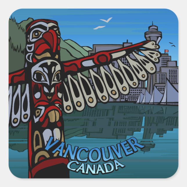 Vancouver Canada Stickers Sehenswürdigkeit Souveni (Vorderseite)