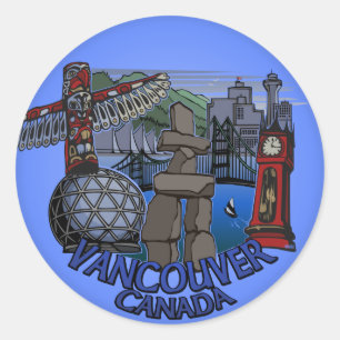 Vancouver Canada Stickers Sehenswürdigkeit Souveni