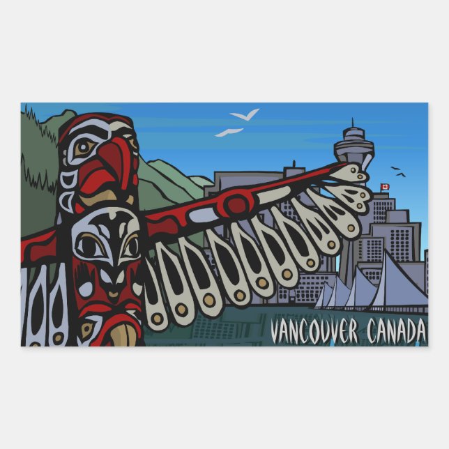 Vancouver Canada Stickers Sehenswürdigkeit Souveni (Vorderseite)