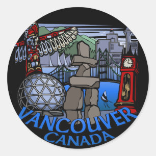 Vancouver Canada Stickers Totem Pole Sehenswürdigk