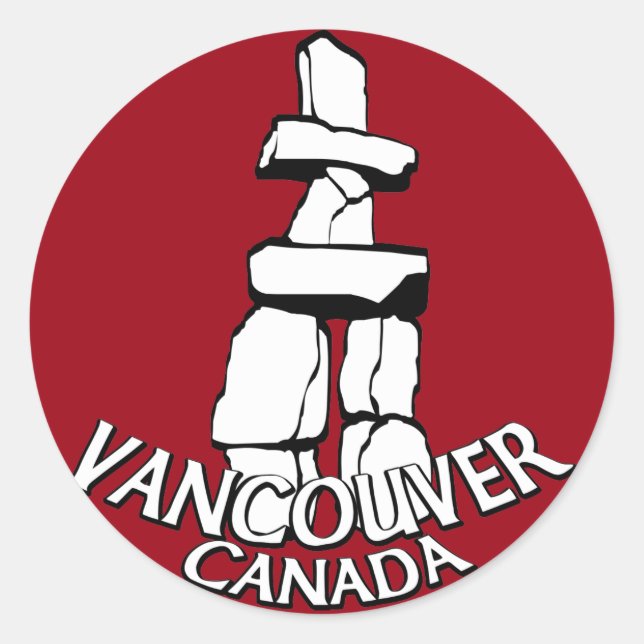 Vancouver Canada Stickers Totem Pole Sehenswürdigk (Vorderseite)
