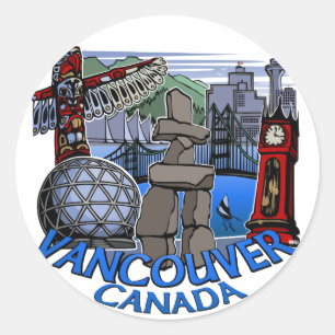 Vancouver Canada Stickers Totem Pole Sehenswürdigk