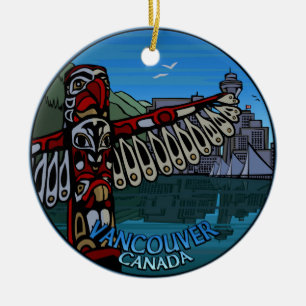 Vancouver Canada Totem Pole Souvenirs Keramikornament