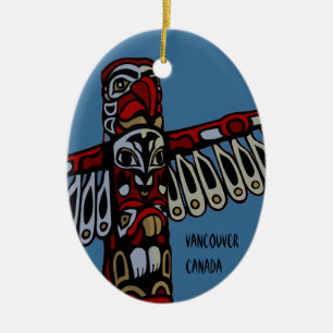 Vancouver Canada Totem Pole Souvenirs Keramikornament
