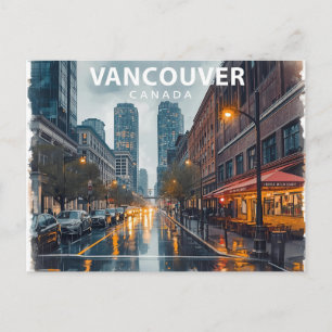 Vancouver Canada Travel Art Vintag Postkarte