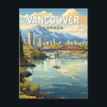 Vancouver Canada Travel Art Vintag Postkarte<br><div class="desc">Vancouver Retro Vektor Vouver Reise Design. Vancouver,  ein belebter Seehafen an der Westküste von British Columbia,  gehört zu den dichtesten und ethnisch vielfältigsten Städten Kanadas.</div>