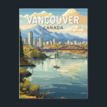 Vancouver Canada Travel Art Vintag Postkarte<br><div class="desc">Vancouver Retro Vektor Vouver Reise Design. Vancouver,  ein belebter Seehafen an der Westküste von British Columbia,  gehört zu den dichtesten und ethnisch vielfältigsten Städten Kanadas.</div>