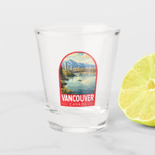 Vancouver Canada Travel Art Vintag Schnapsglas