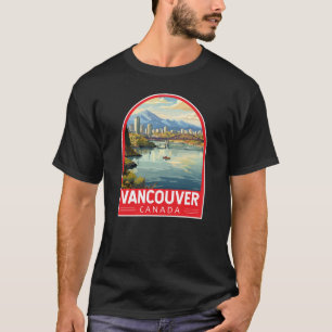 Vancouver Canada Travel Art Vintag T-Shirt