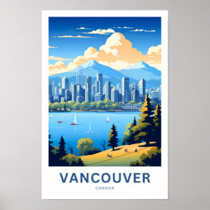 Vancouver Canada Travel Print Poster