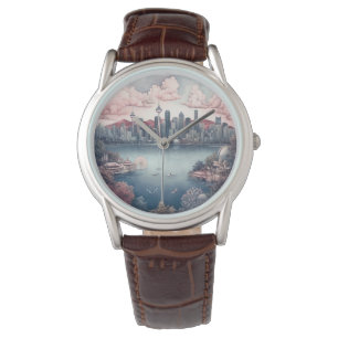 Vancouver City Canada Travel Painting Armbanduhr