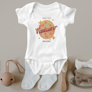 Vancouver City Kanada Retro-Geschenk für Neugebore Baby Strampler