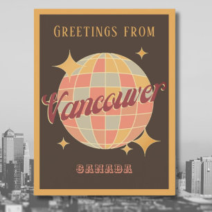 Vancouver City Kanada Retro Vintage Postkarte