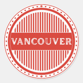 Vancouver City Pride Emblem – Canadian Identity Runder Aufkleber