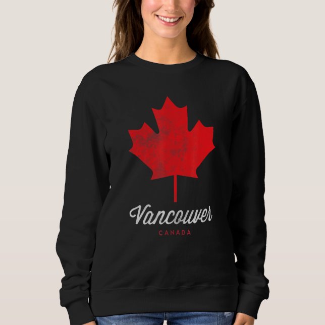 Vancouver Classic Vintag Retro Canada Maple Leaf Sweatshirt (Vorderseite)