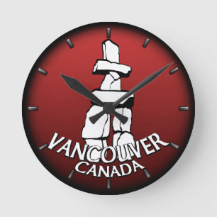 Vancouver Clock Gifts Decor First Nations Clock Runde Wanduhr