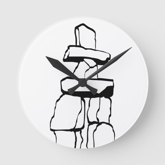 Vancouver Clock Ohrs Decor First Nations Clock Runde Wanduhr (Vorderseite)