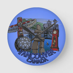 Vancouver Clock Ohrs Decor First Nations Clock Runde Wanduhr
