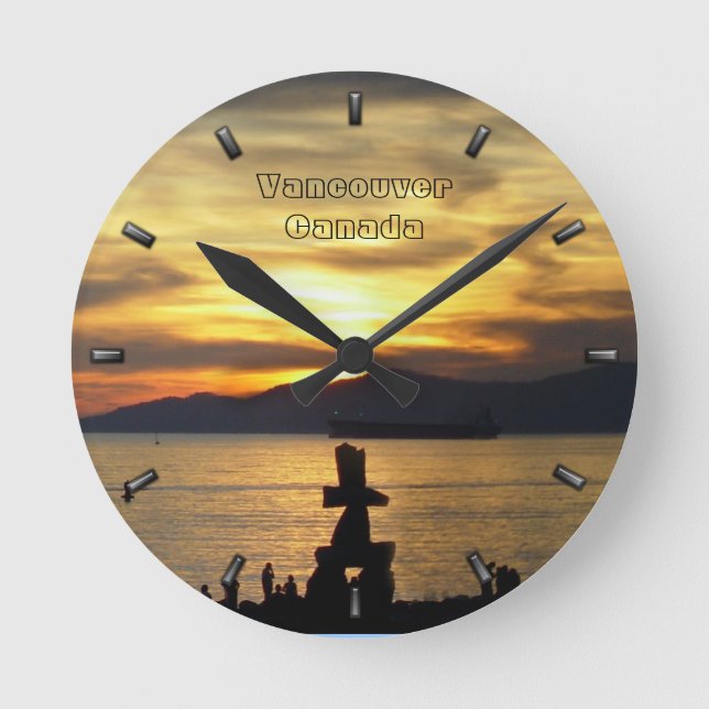 Vancouver Clock Personalisiert Vancouver Wall Uhr (Vorderseite)