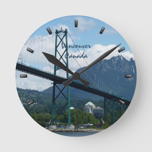Vancouver Clock Personalisiert Vancouver Wall Uhr (Vorderseite)