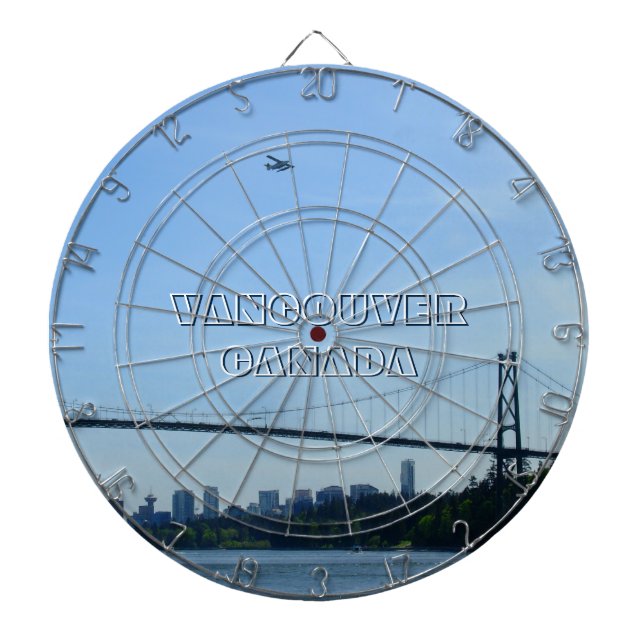 Vancouver Dartboard Lions Gate Souvenir Dartboard Dartscheibe (vorne)