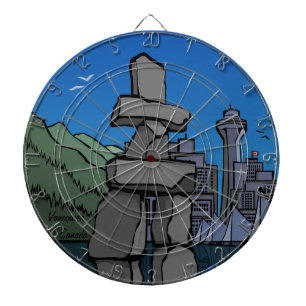 Vancouver Dartboard Totem Pole Souvenir Dartboard Dartscheibe