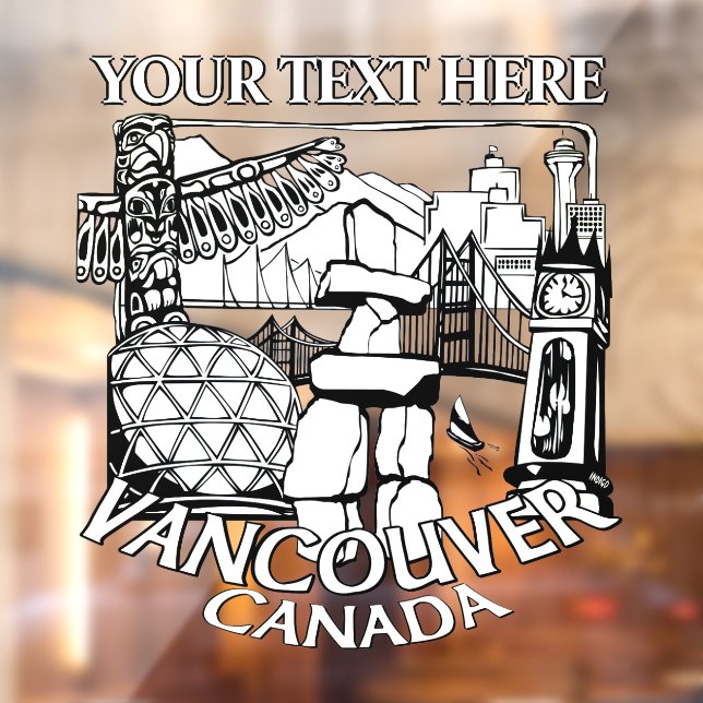 Vancouver Decals Vancouver Souvenir Fensterklammer Fensteraufkleber (Blatt 2)