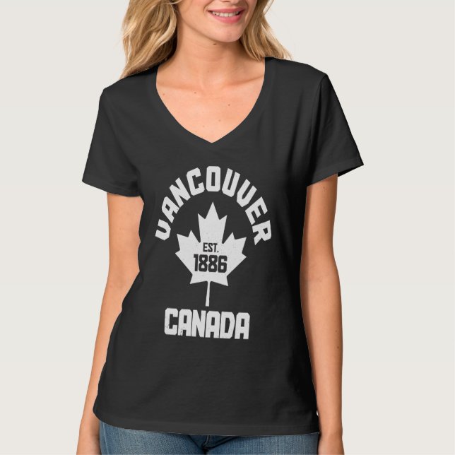 Vancouver Est 1886 British Columbia Canada Canadia T-Shirt (Vorderseite)