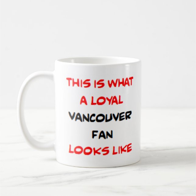 Vancouver-Fan, treu Kaffeetasse (Links)