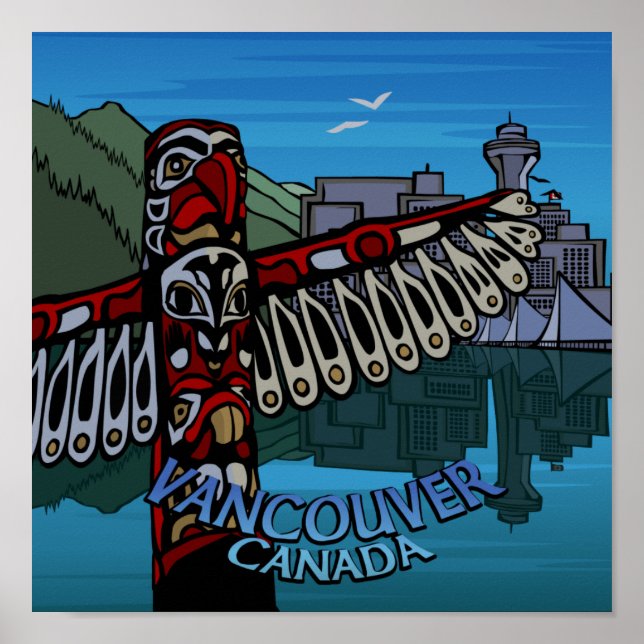 Vancouver First Nations Poster Totem Wohngestaltun (Vorne)