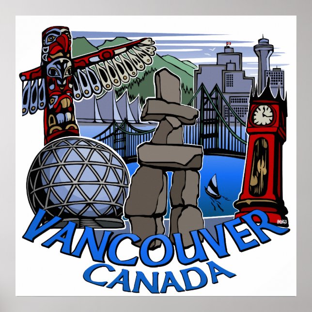 Vancouver First Nations Poster Totem Wohngestaltun (Vorne)