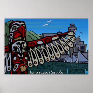 Vancouver First Nations Poster Totem Wohngestaltun
