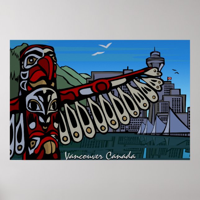 Vancouver First Nations Poster Totem Wohngestaltun (Vorne)