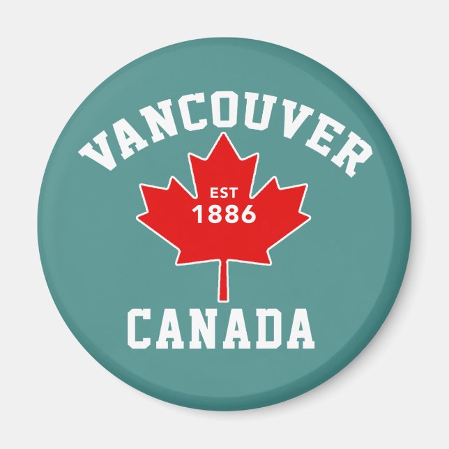 Vancouver Flag Est 1886 Kanada Unabhängigkeitstag Magnet (Vorne)