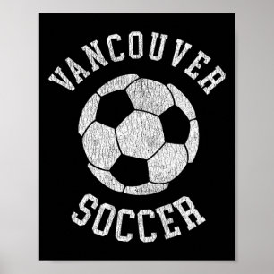 Vancouver Fußball Retro abgenutzt 90er Vintage Poster