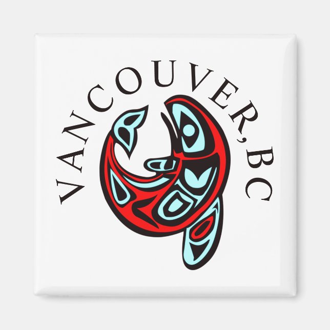 Vancouver Haida Orca Totem Tattoo Killer Whale Magnet (Vorne)