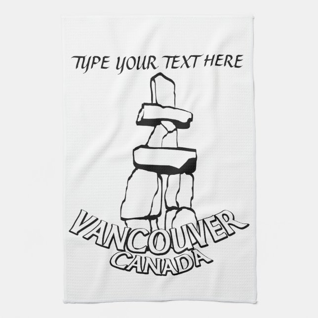Vancouver Handtuch Personalisiert Vancouver Teetuc (Vertikal)