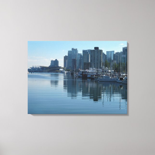 Vancouver Harbour Art Print Seascape Art Leinwand (Vorderseite)