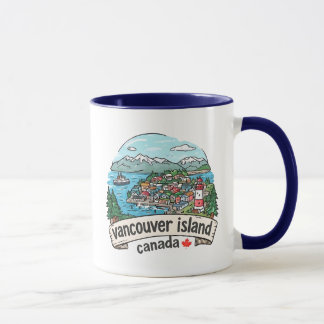 Vancouver Island Canada Cute Colorful Skyline  Tasse