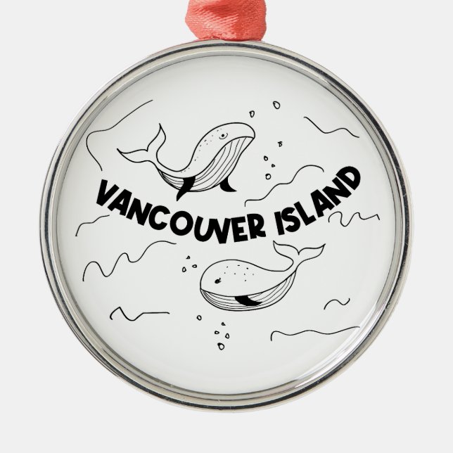 Vancouver Island Canada Whales Ornament Aus Metall (Vorne)