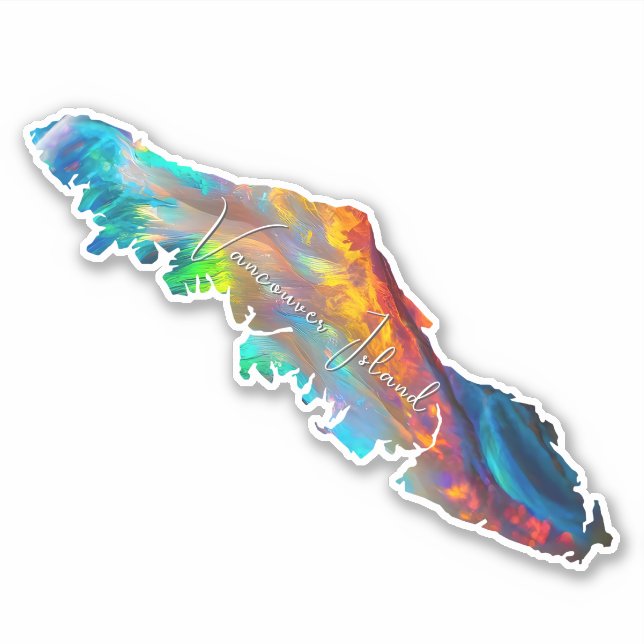 Vancouver Island Holographic Sticker Decal (Vorderseite)