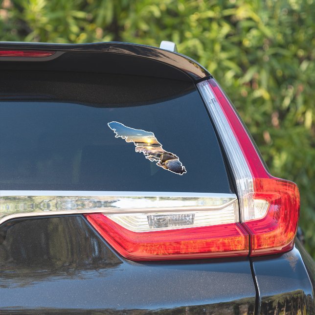 Vancouver Island Map Kontur - Sea shore BC Aufkleber (Auto Seite)