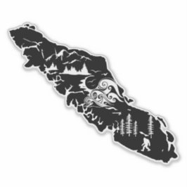 Vancouver Island Places West Coast Vinyl Sticker