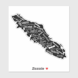 Vancouver Island Places West Coast Vinyl Sticker