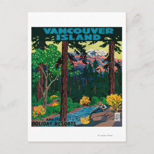 Vancouver Island Werbeplakat Postkarte
