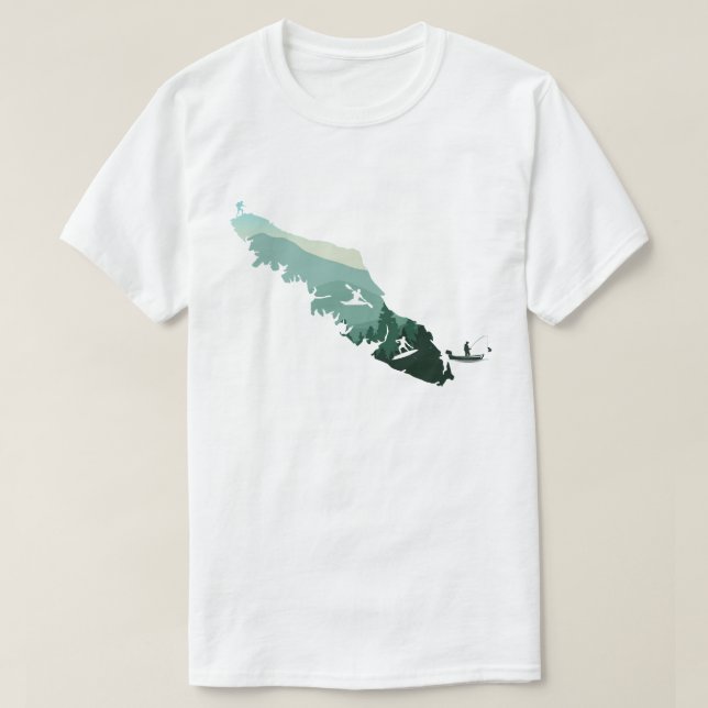 Vancouver Island West Coast Design T-Shirt (Design vorne)
