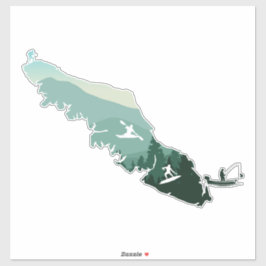 Vancouver Island West Coast Design Vinyl Sticker