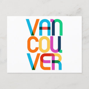 Vancouver Kanada Pop-Art Buchstaben Postkarte