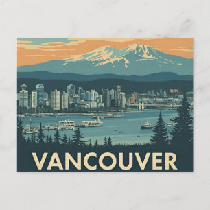 Vancouver Kanada Reise Kunst Vintage Postkarte